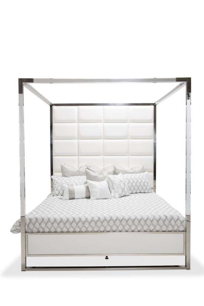 AICO by Michael Amini - State St. - Cal. King Metal Bed - Glossy White - N9016000CK4-116 veiw 2