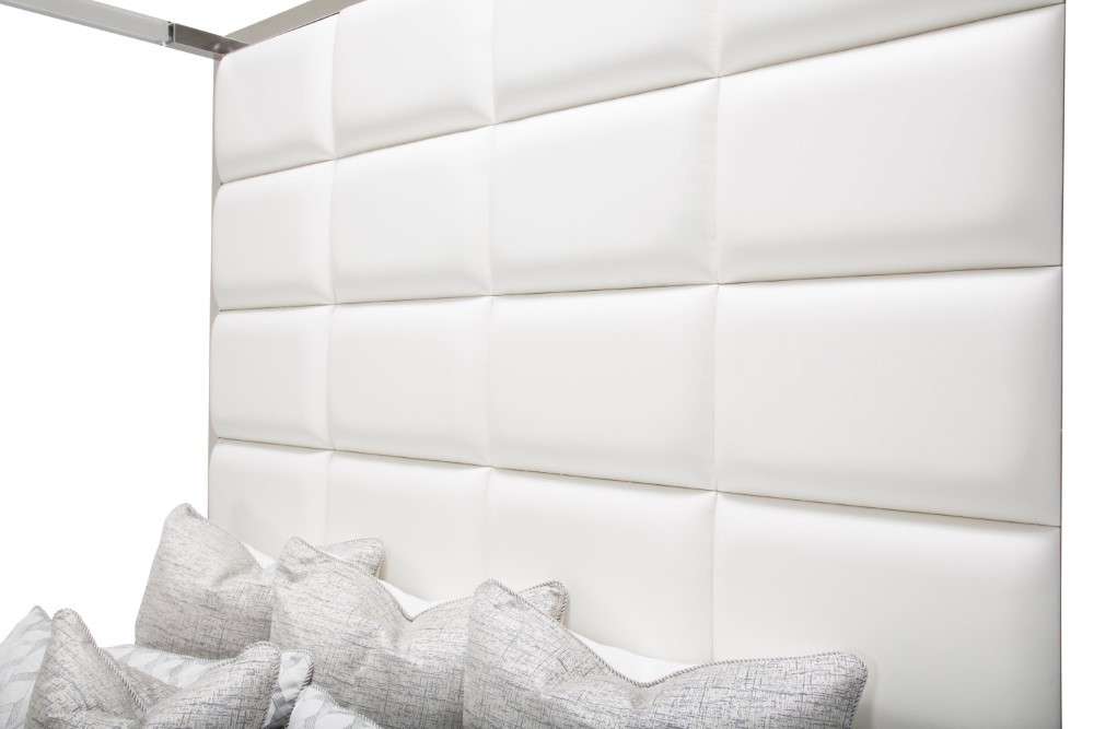 AICO by Michael Amini - State St. - Queen Metal Bed - Glossy White - N9016000QN4-116 veiw 4