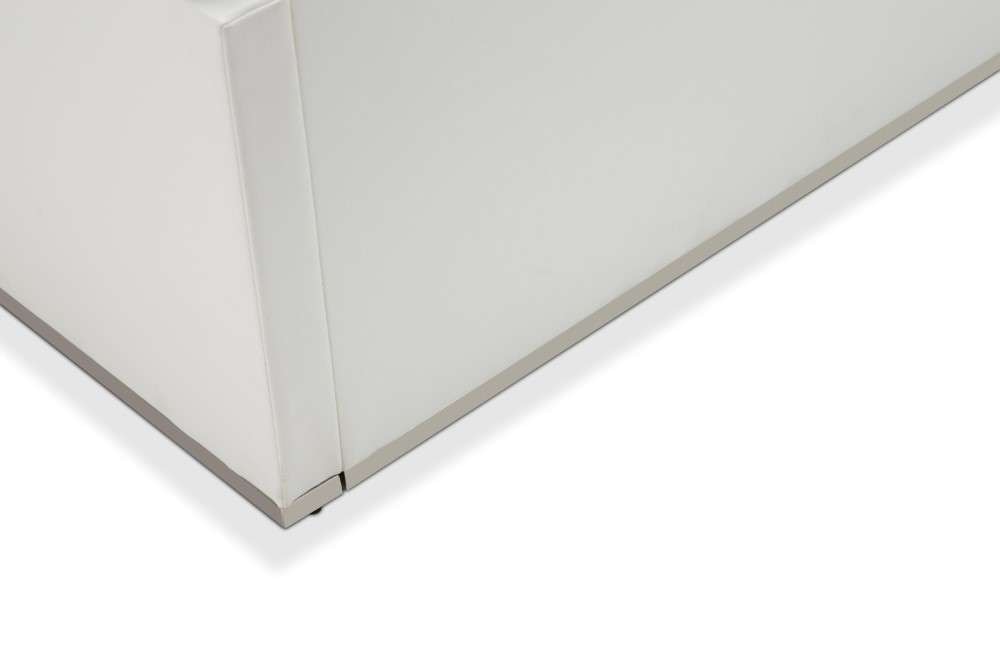 AICO by Michael Amini - State St. - Queen Upholstered Panel Bed - Glossy White - N9016000QNP-116 veiw 4