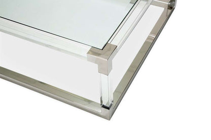 AICO by Michael Amini - State St. - Rectangular Cocktail Table - Stainless Steel - N9016301-13 veiw 2