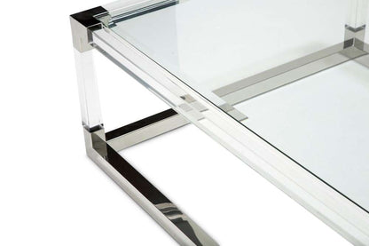 AICO by Michael Amini - State St. - Rectangular Cocktail Table - Stainless Steel - N9016301-13 veiw 3