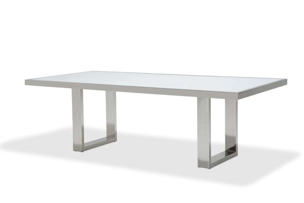 AICO by Michael Amini - State St. - Rectangular Dining Table - Glossy White - N9016000-116 veiw 1
