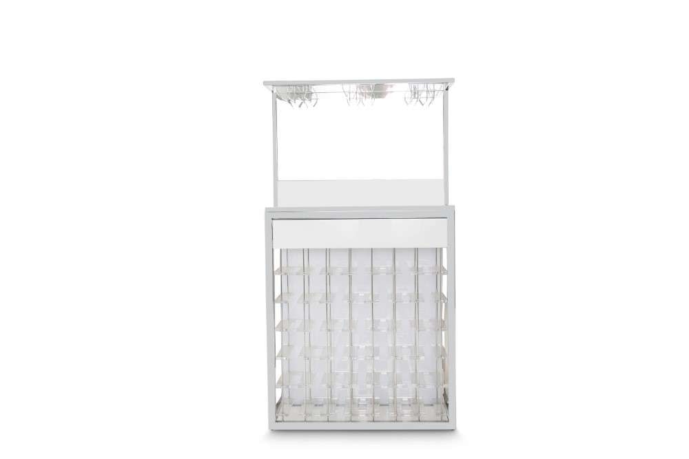 AICO by Michael Amini - State St. - Wall Bar - Glossy White - N9016509-116 veiw 3