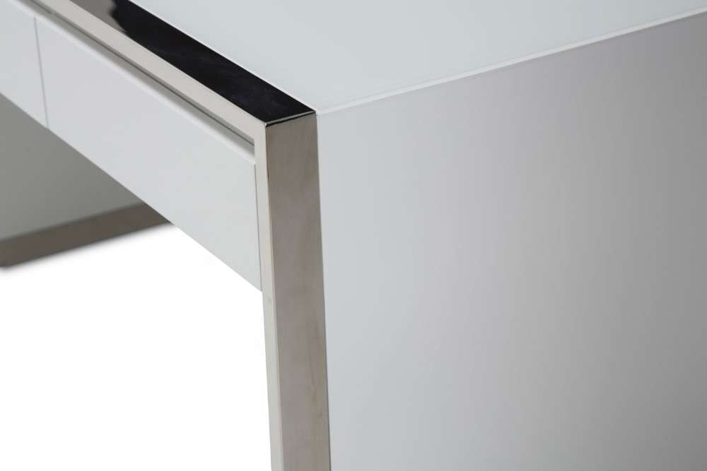 AICO by Michael Amini - State St. - Writing Desk - Glossy White - N9016277-116 veiw 4