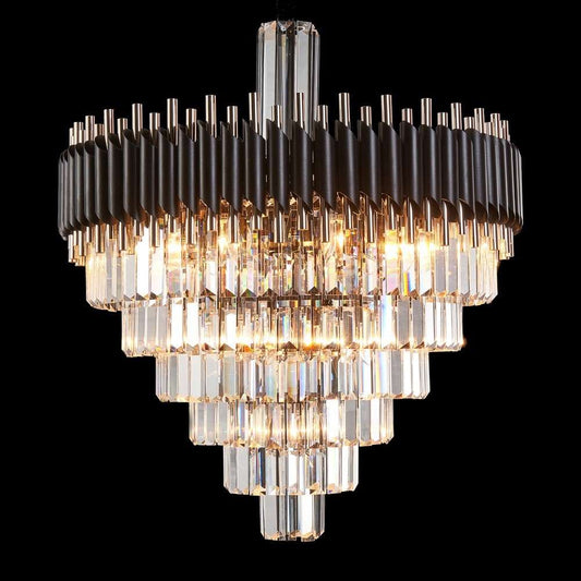 AICO by Michael Amini - Symphony - Round 24 Light Chandelier - LT-CH974-24CLR veiw 1