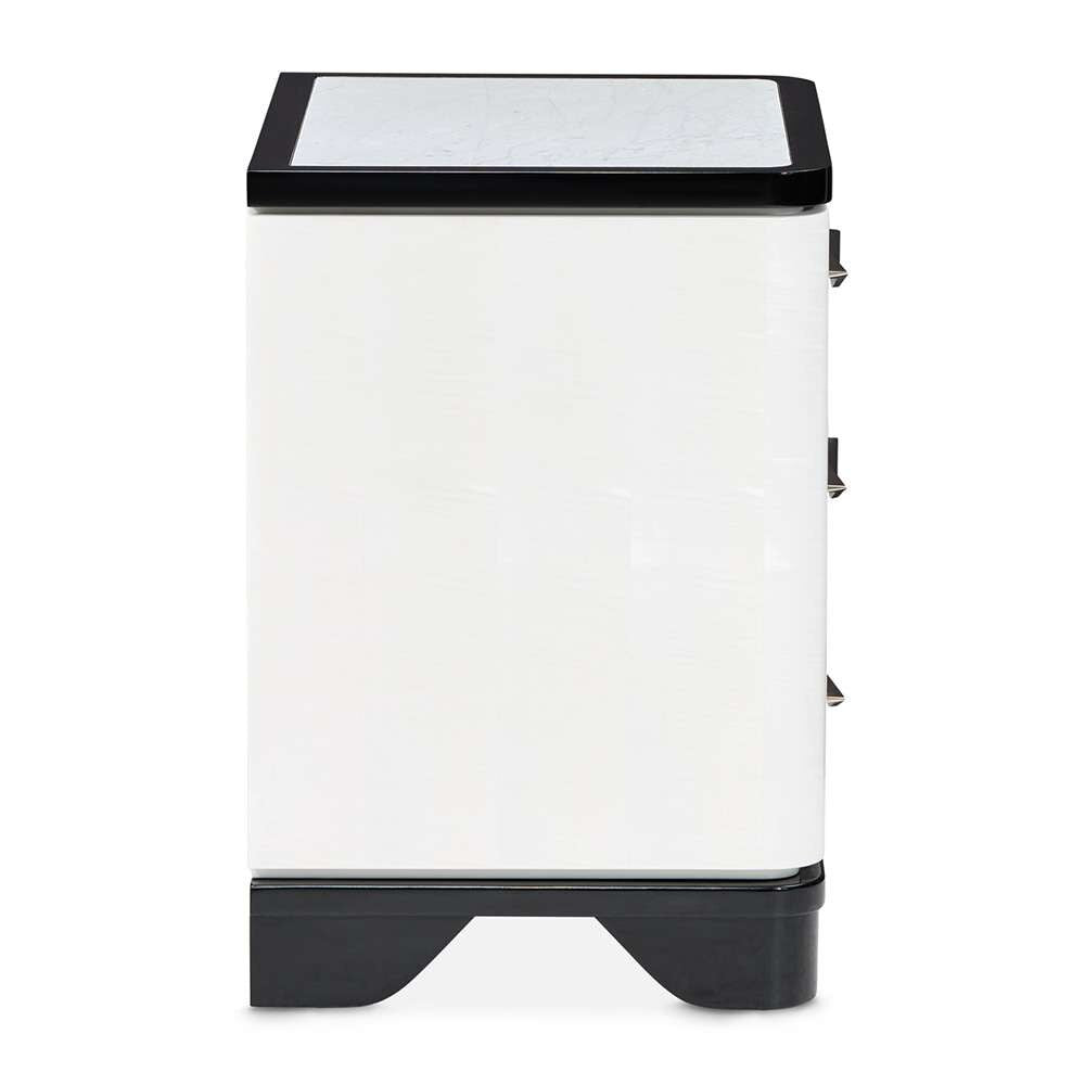 AICO by Michael Amini - Tuxedo 3-Drawer Nightstand - Piano Keyboard - 9087040-832 veiw 3