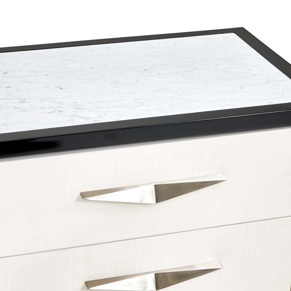 AICO by Michael Amini - Tuxedo 3-Drawer Nightstand - Piano Keyboard - 9087040-832 veiw 6