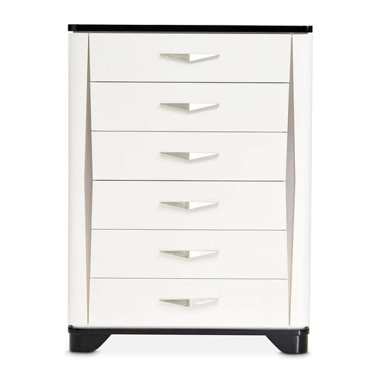 AICO by Michael Amini - Tuxedo 6-Drawer Chest - Piano Keyboard - 9087070SA-832 veiw 2