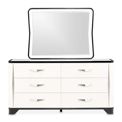 AICO by Michael Amini - Tuxedo Dresser & Mirror - Piano Keyboard - 9087050SA-260-832 veiw 2
