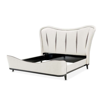 AICO by Michael Amini - Tuxedo Eastern King Upholstered Bed - Piano Keyboard - 9087000EK-832 veiw 3