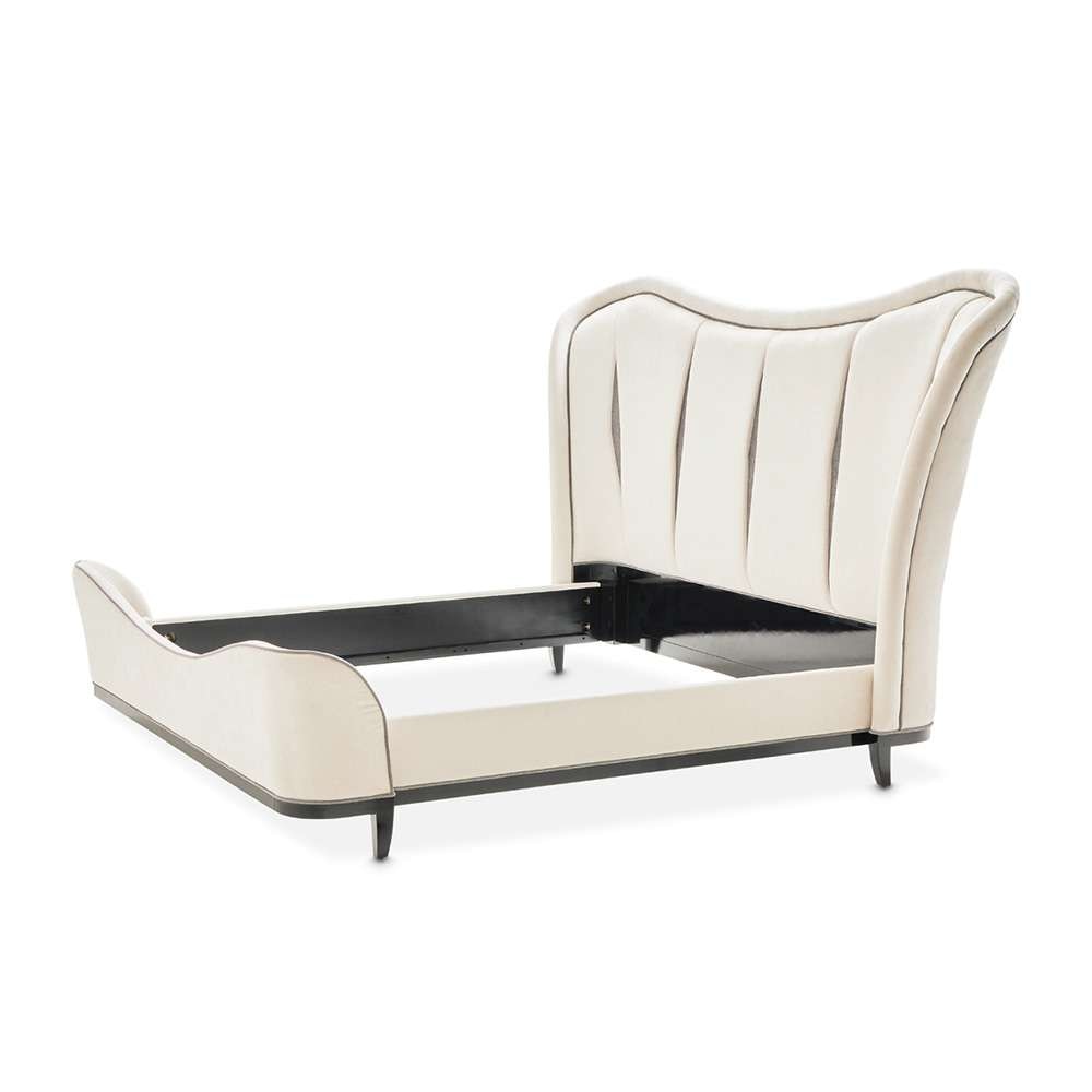 AICO by Michael Amini - Tuxedo Eastern King Upholstered Bed - Piano Keyboard - 9087000EK-832 veiw 5