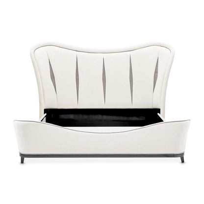 AICO by Michael Amini - Tuxedo Eastern King Upholstered Bed - Piano Keyboard - 9087000EK-832 veiw 6