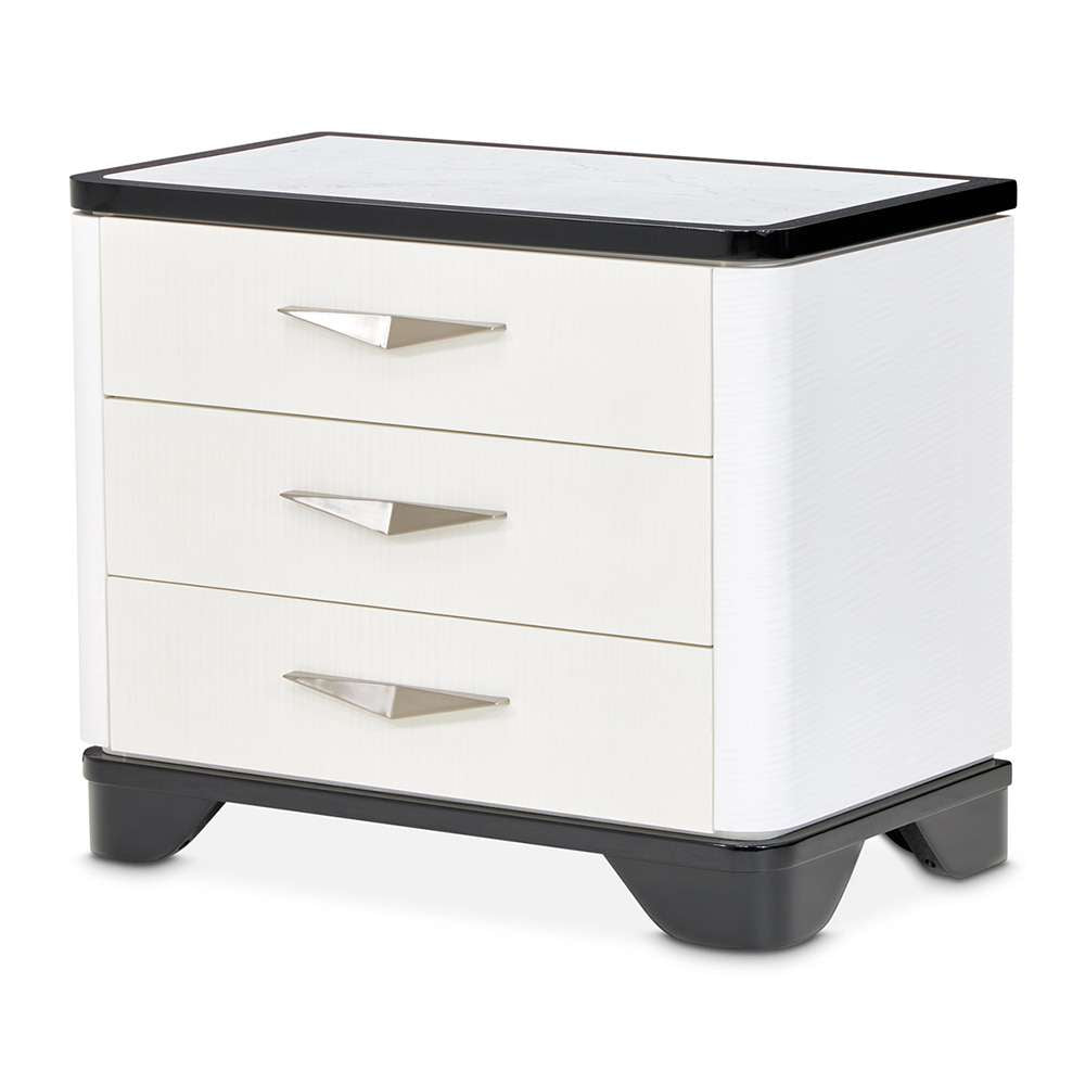 AICO by Michael Amini - Tuxedo Large Nightstand - Piano Keyboard - 9087042-832 veiw 1