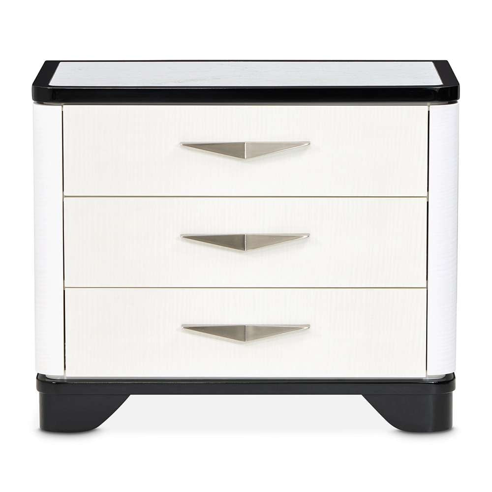 AICO by Michael Amini - Tuxedo Large Nightstand - Piano Keyboard - 9087042-832 veiw 2