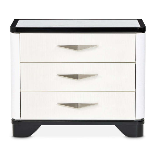 AICO by Michael Amini - Tuxedo Large Nightstand - Piano Keyboard - 9087042-832 veiw 2