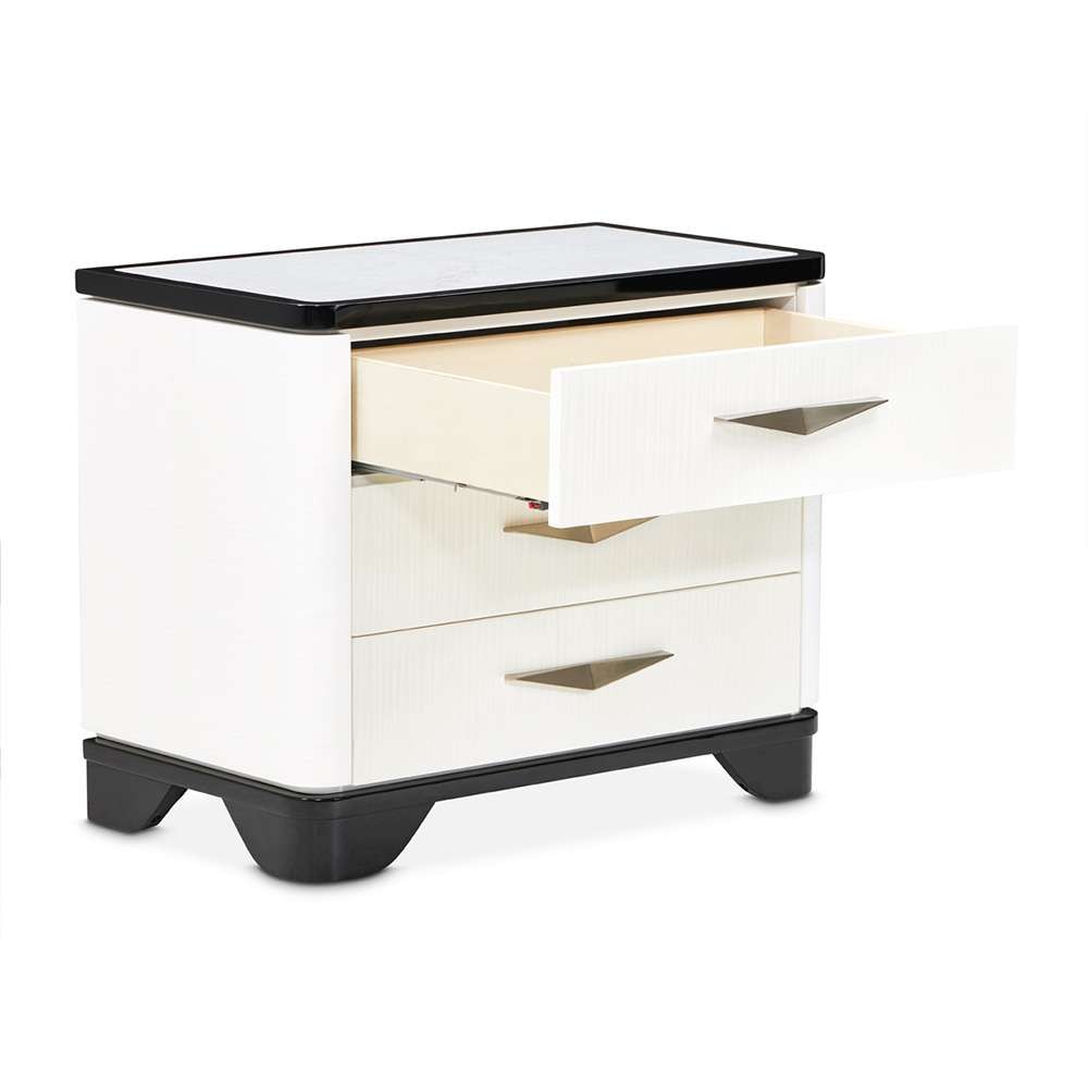 AICO by Michael Amini - Tuxedo Large Nightstand - Piano Keyboard - 9087042-832 veiw 3