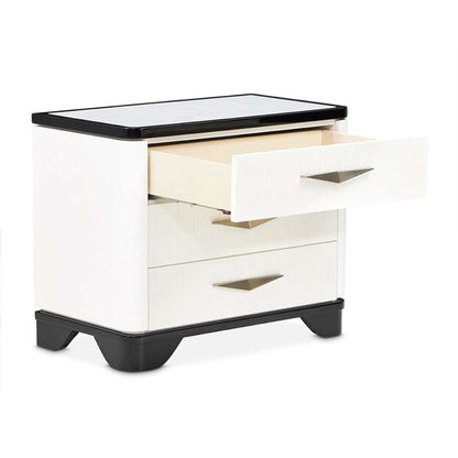 AICO by Michael Amini - Tuxedo Large Nightstand - Piano Keyboard - 9087042-832 veiw 3