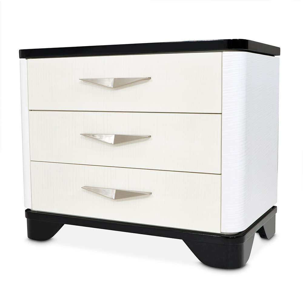 AICO by Michael Amini - Tuxedo Large Nightstand - Piano Keyboard - 9087042-832 veiw 4