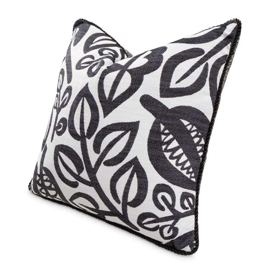 AICO by Michael Amini - Uptown Downtown Ardent 20in Square Throw Pillow - Domino - BCS-DP20-ARDNT-DMO veiw 1