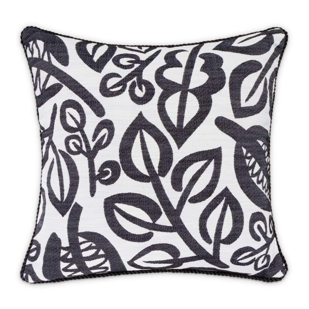 AICO by Michael Amini - Uptown Downtown Ardent 20in Square Throw Pillow - Domino - BCS-DP20-ARDNT-DMO veiw 2