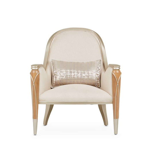 AICO by Michael Amini - Villa Cherie Accent Chair - Pearl/Caramel - N9008834-PEARL-134 veiw 2