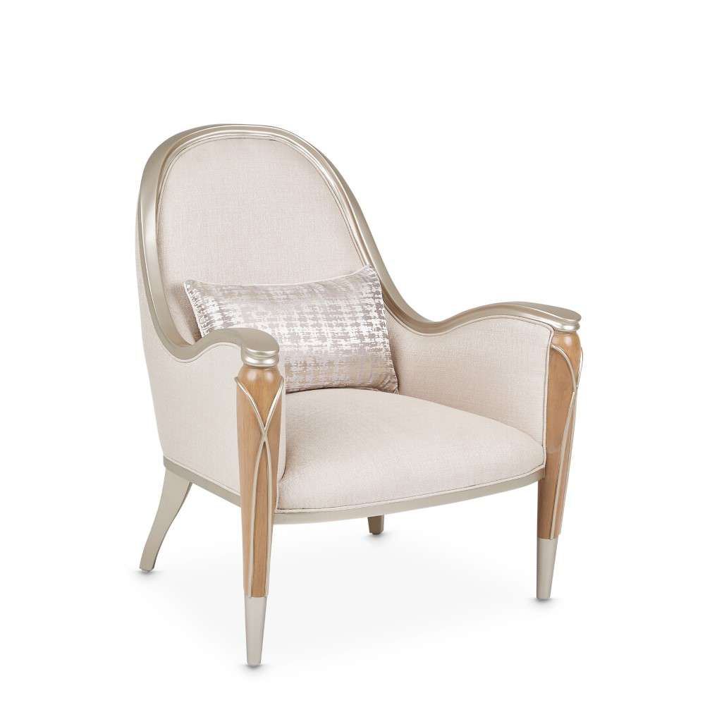 AICO by Michael Amini - Villa Cherie Accent Chair - Pearl/Caramel - N9008834-PEARL-134 veiw 5