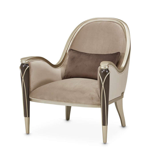 AICO by Michael Amini - Villa Cherie Accent Chair - Porcini/Hazelnut - N9008834-PRCNI-410 veiw 1