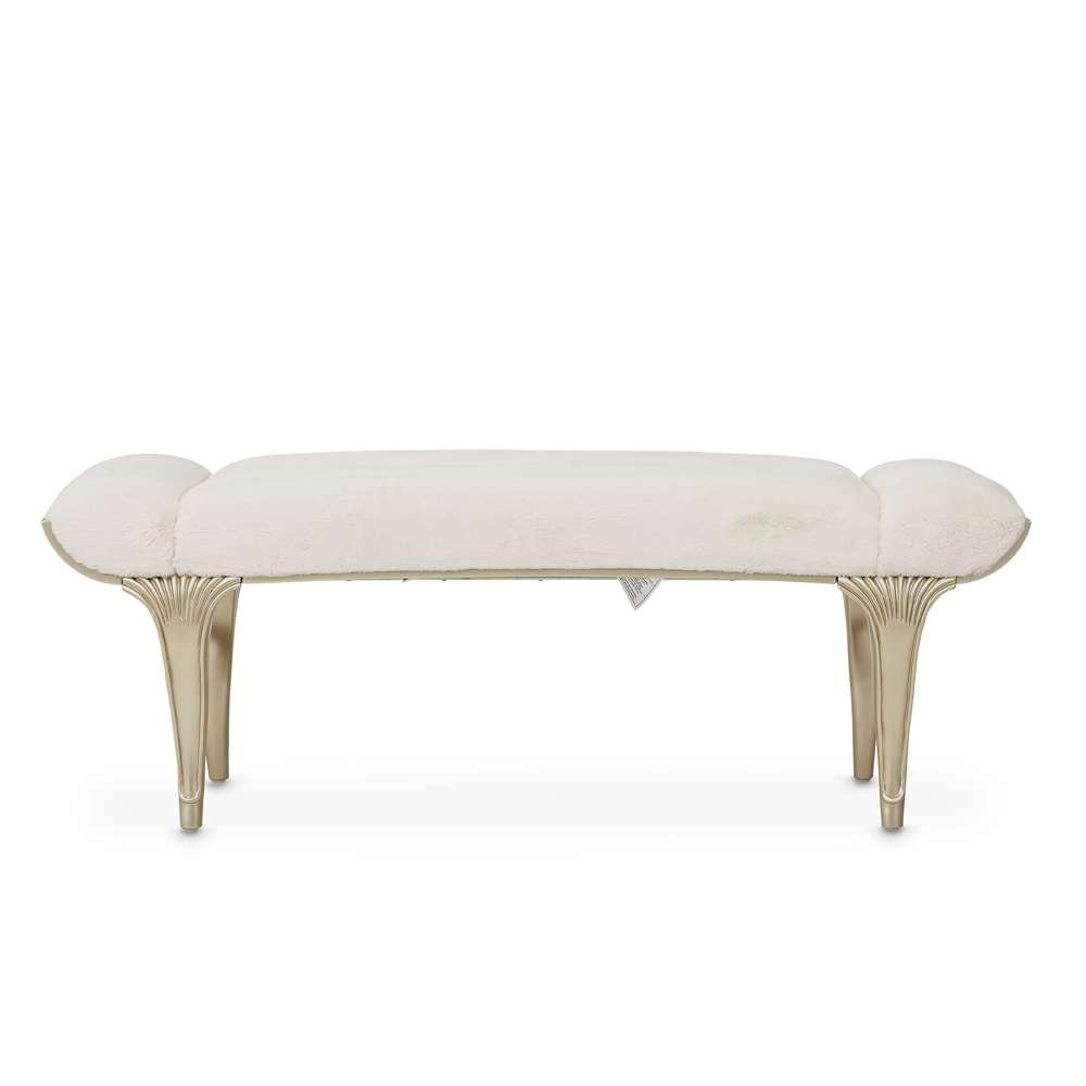 AICO by Michael Amini Villa Cherie Bed Bench - Thumbnail 2