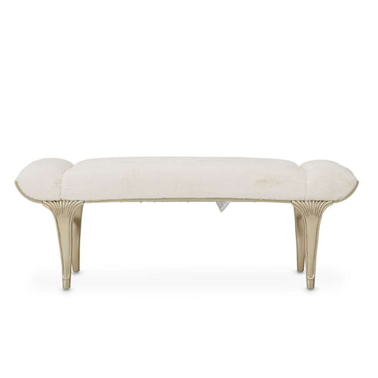 AICO by Michael Amini - VillaÂ Cherie Bed Bench - Hazelnut - N9008904-410 veiw 2