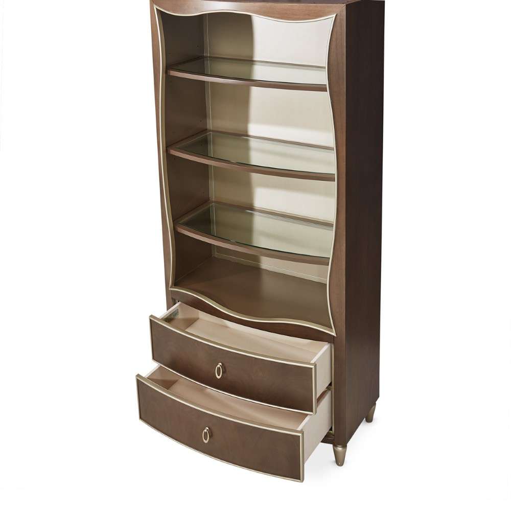AICO by Michael Amini - Villa Cherie Bookcase - Caramel - N9008199-134 veiw 5
