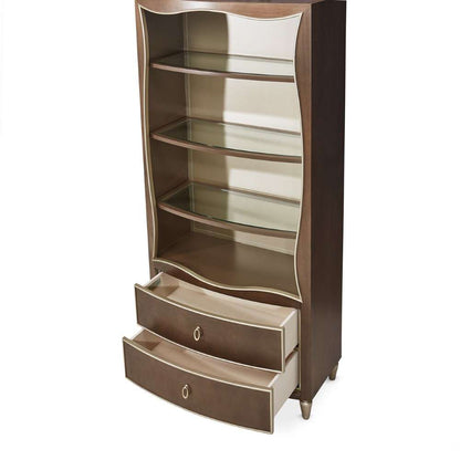AICO by Michael Amini - Villa Cherie Bookcase - Caramel - N9008199-134 veiw 5