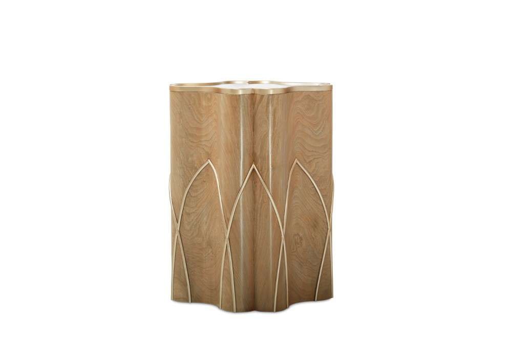 AICO by Michael Amini - Villa Cherie Chairside Table - Caramel - N9008222-134 veiw 2