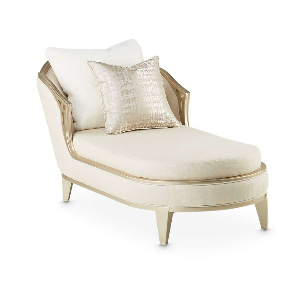 AICO by Michael Amini - Villa Cherie Chaise - Pearl/Caramel - N9008845-PEARL-134 veiw 2