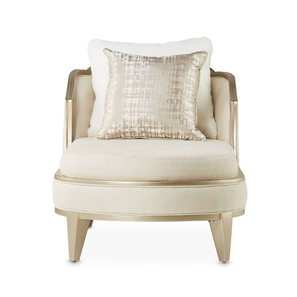 AICO by Michael Amini - Villa Cherie Chaise - Pearl/Caramel - N9008845-PEARL-134 veiw 9