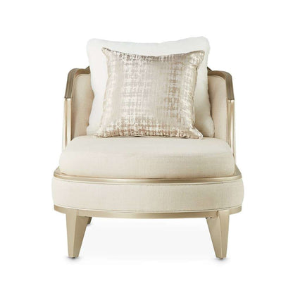 AICO by Michael Amini - Villa Cherie Chaise - Pearl/Caramel - N9008845-PEARL-134 veiw 9