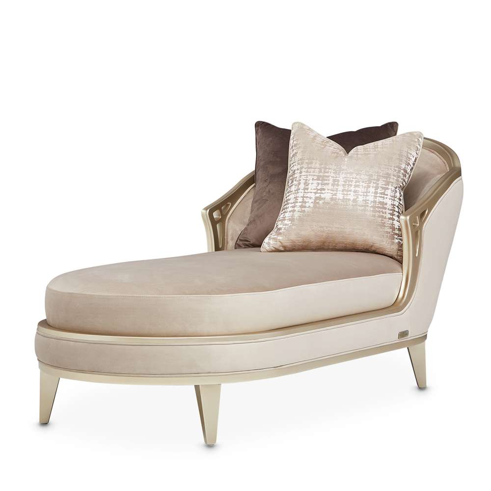 AICO by Michael Amini - Villa Cherie Chaise - Porcini/Hazelnut - N9008845-PRCNI-410 veiw 1