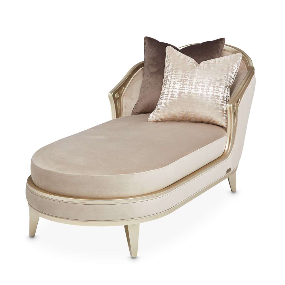 AICO by Michael Amini - Villa Cherie Chaise - Porcini/Hazelnut - N9008845-PRCNI-410 veiw 4