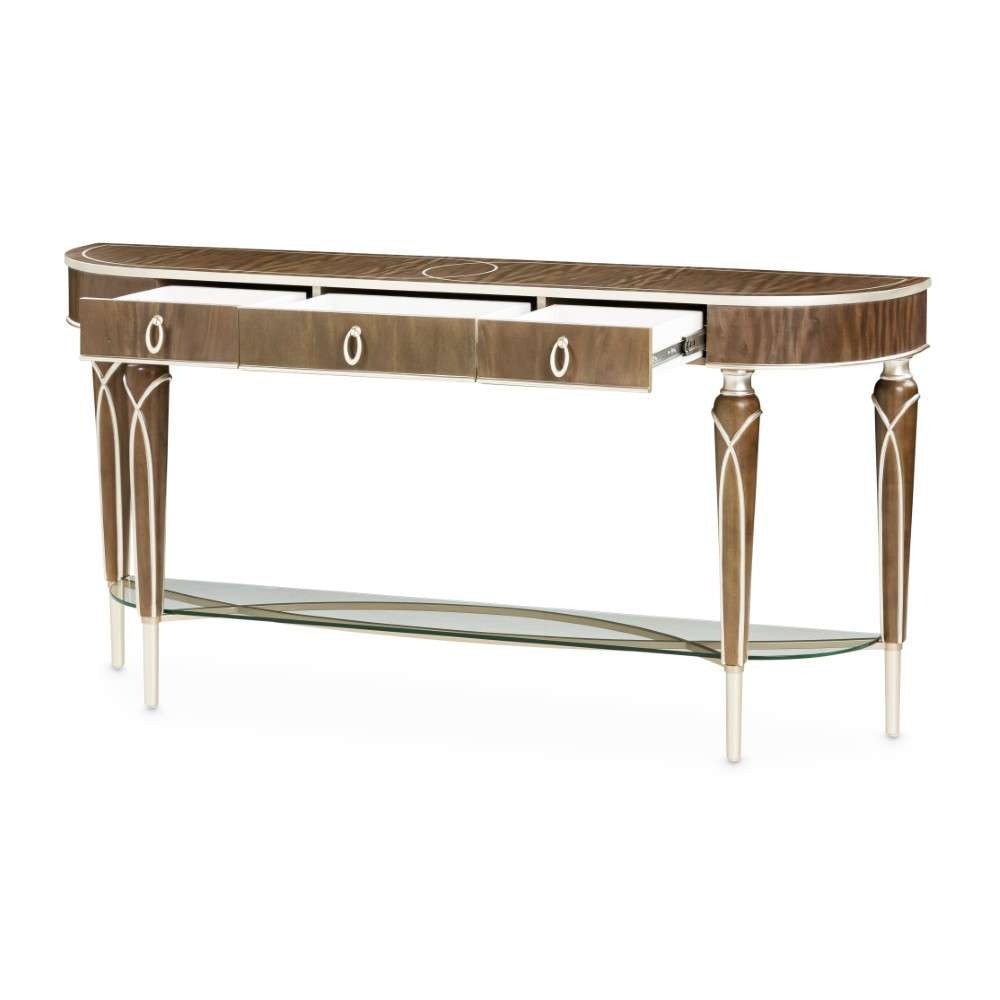 AICO by Michael Amini - VillaÂ Cherie Console Table - Hazelnut - N9008223-410 veiw 2