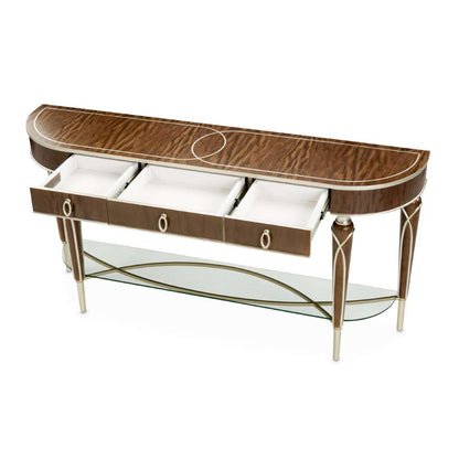 AICO by Michael Amini - VillaÂ Cherie Console Table - Hazelnut - N9008223-410 veiw 3