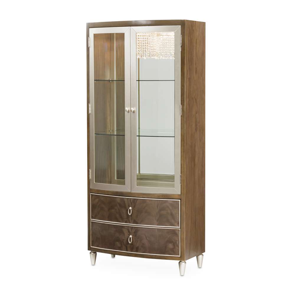 AICO by Michael Amini - VillaÂ Cherie Display Cabinet - Hazelnut - N9008209-410 veiw 1