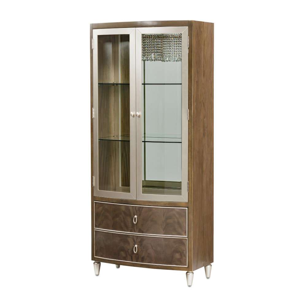 AICO by Michael Amini - VillaÂ Cherie Display Cabinet - Hazelnut - N9008209-410 veiw 2