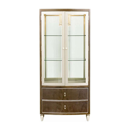 AICO by Michael Amini - VillaÂ Cherie Display Cabinet - Hazelnut - N9008209-410 veiw 3