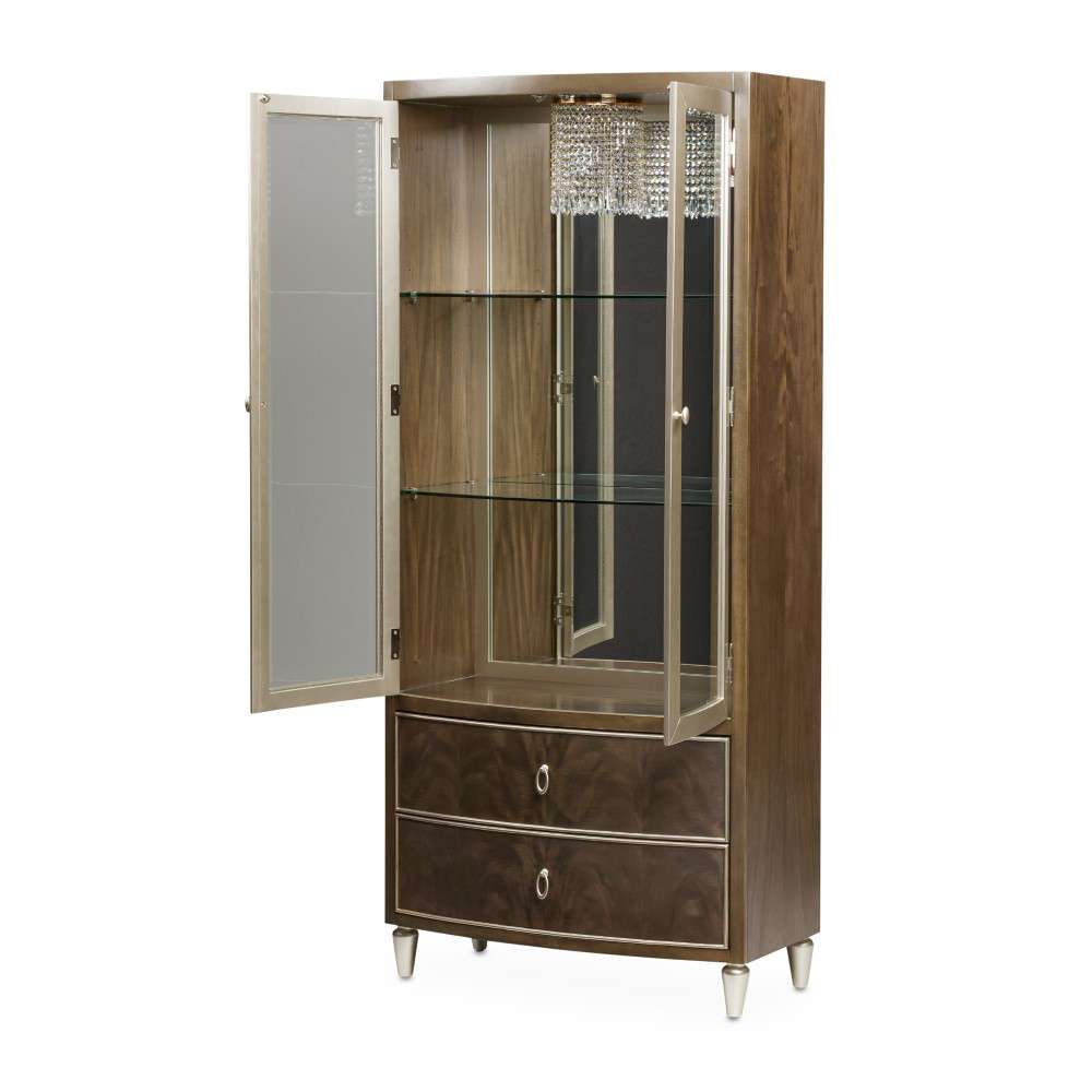 AICO by Michael Amini - VillaÂ Cherie Display Cabinet - Hazelnut - N9008209-410 veiw 8