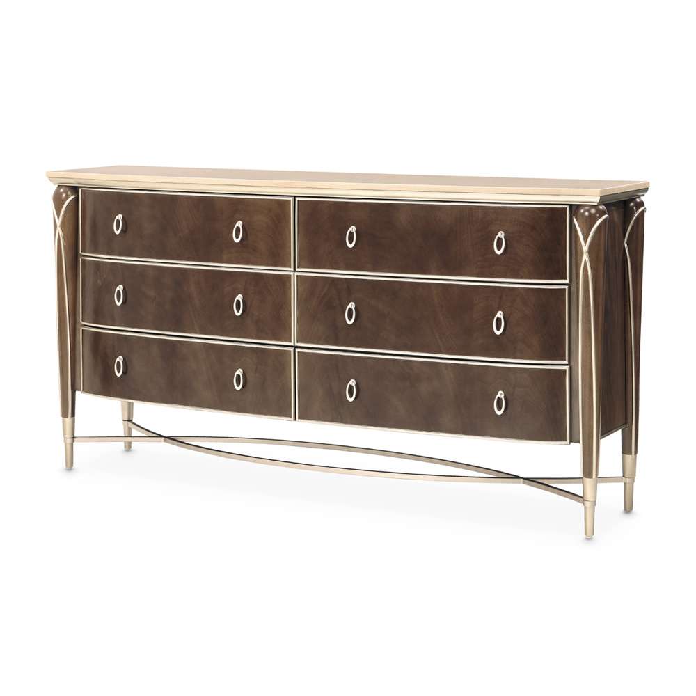 AICO by Michael Amini - VillaÂ Cherie Dresser - Hazelnut - N9008050SA-410 veiw 1