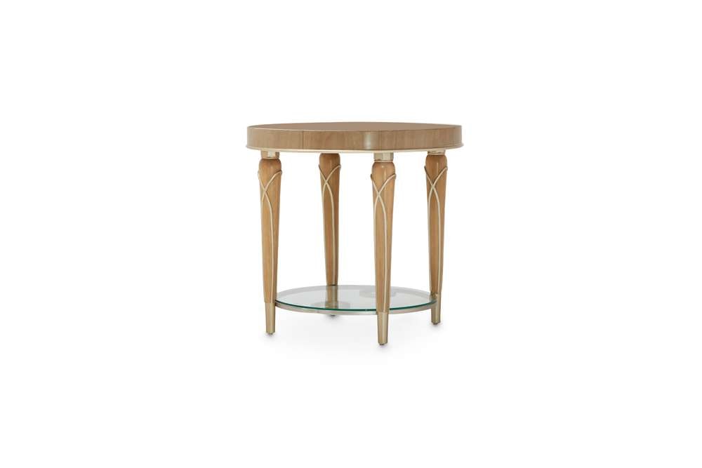 AICO by Michael Amini - Villa Cherie End Table - Caramel - N9008202-134 veiw 1