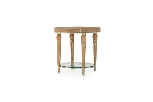 AICO by Michael Amini - Villa Cherie End Table - Caramel - N9008202-134 veiw 1