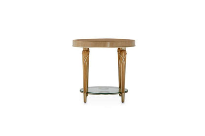 AICO by Michael Amini - Villa Cherie End Table - Caramel - N9008202-134 veiw 2