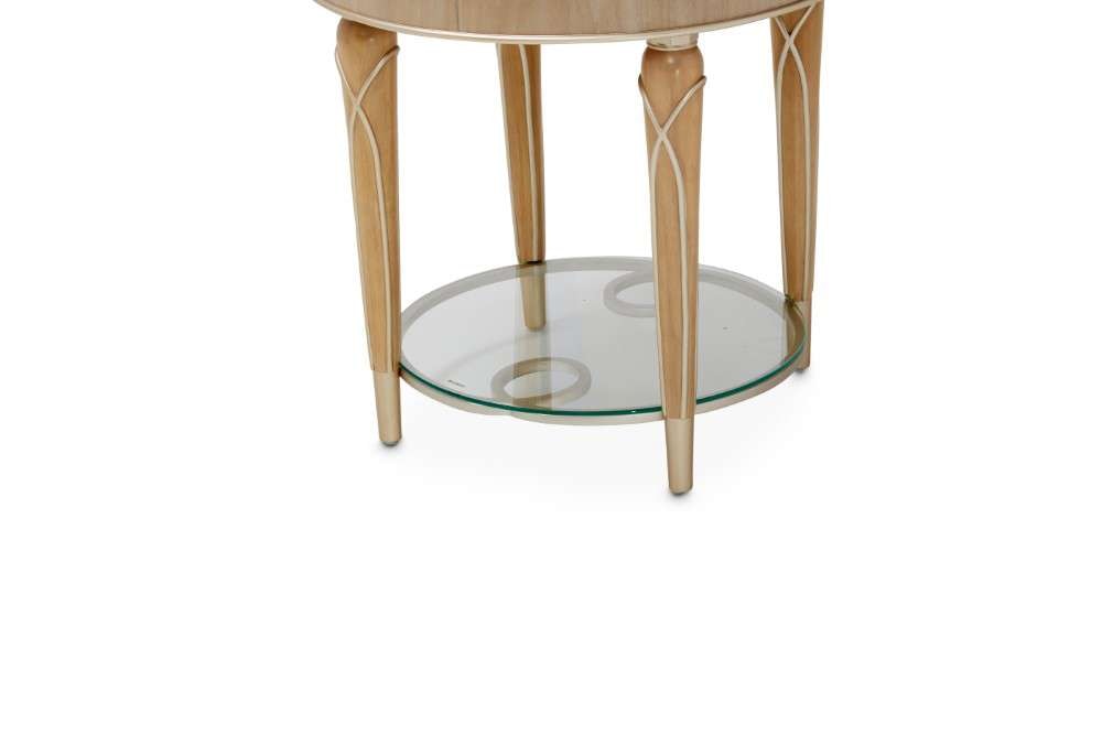 AICO by Michael Amini - Villa Cherie End Table - Caramel - N9008202-134 veiw 3