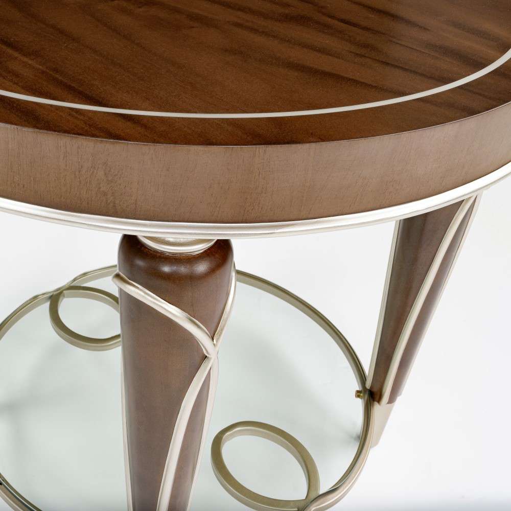 AICO by Michael Amini - Villa Cherie End Table - Hazelnut - N9008202-410 veiw 5