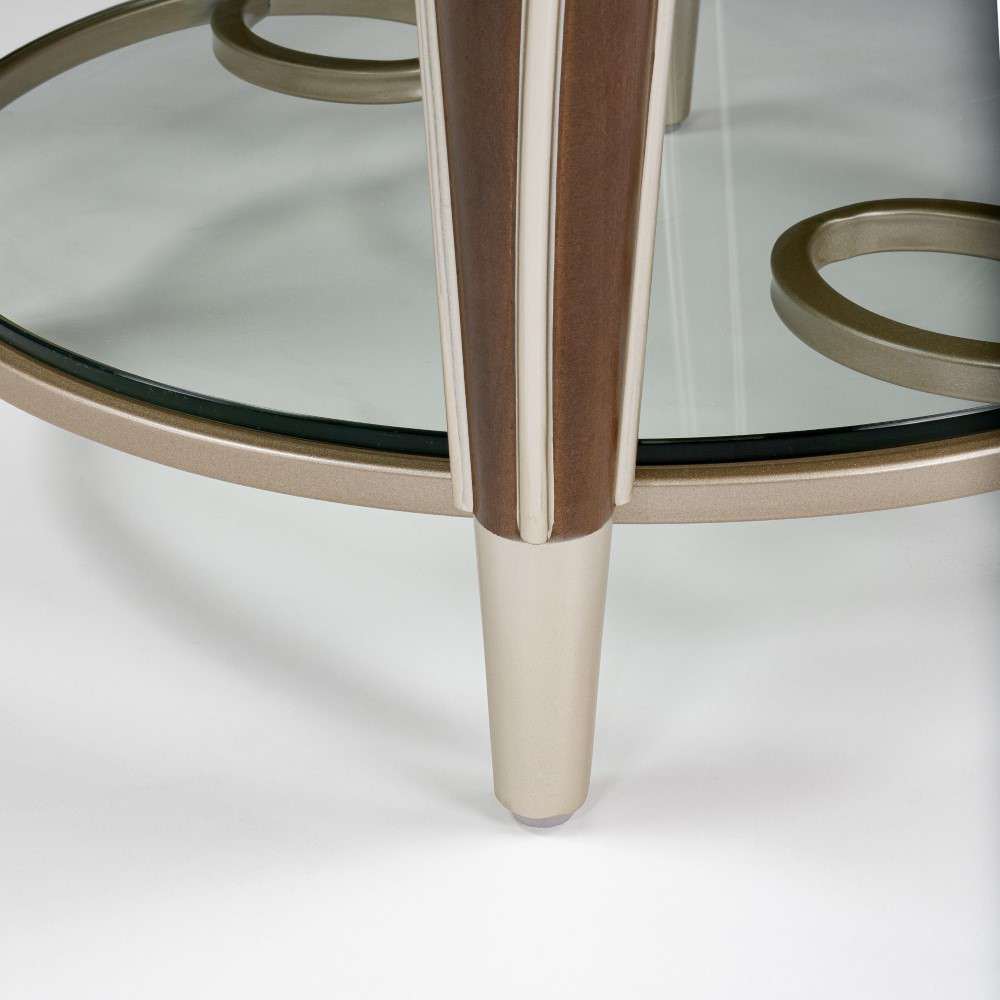 AICO by Michael Amini - Villa Cherie End Table - Hazelnut - N9008202-410 veiw 6